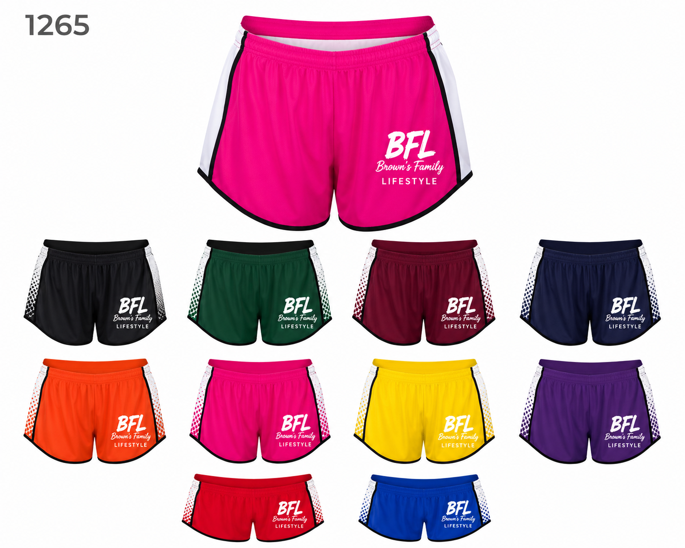 Custom women's pulse team running shorts