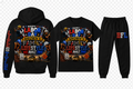 Custom 3 piece set hoodie sweatpant and t shirt