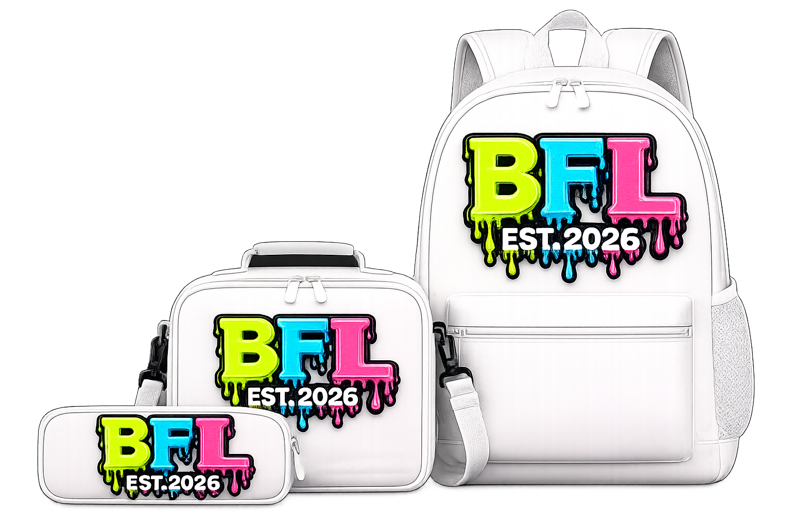 Custom 3 piece set back to school Backpacks