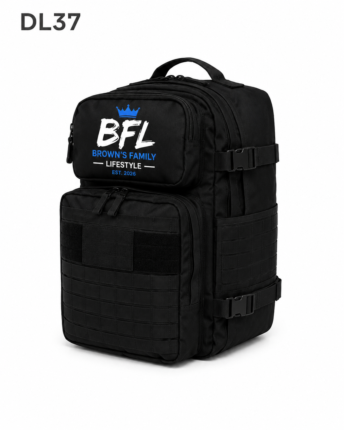 Custom Delta 37L Black Backpack