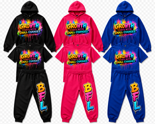 Custom 3 piece hoodie sweatpant and t shirt
