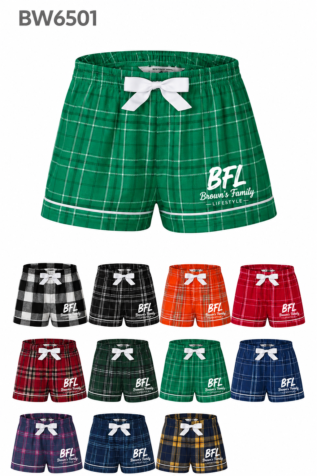 Custom Boxercraft women's Flannel Shorts