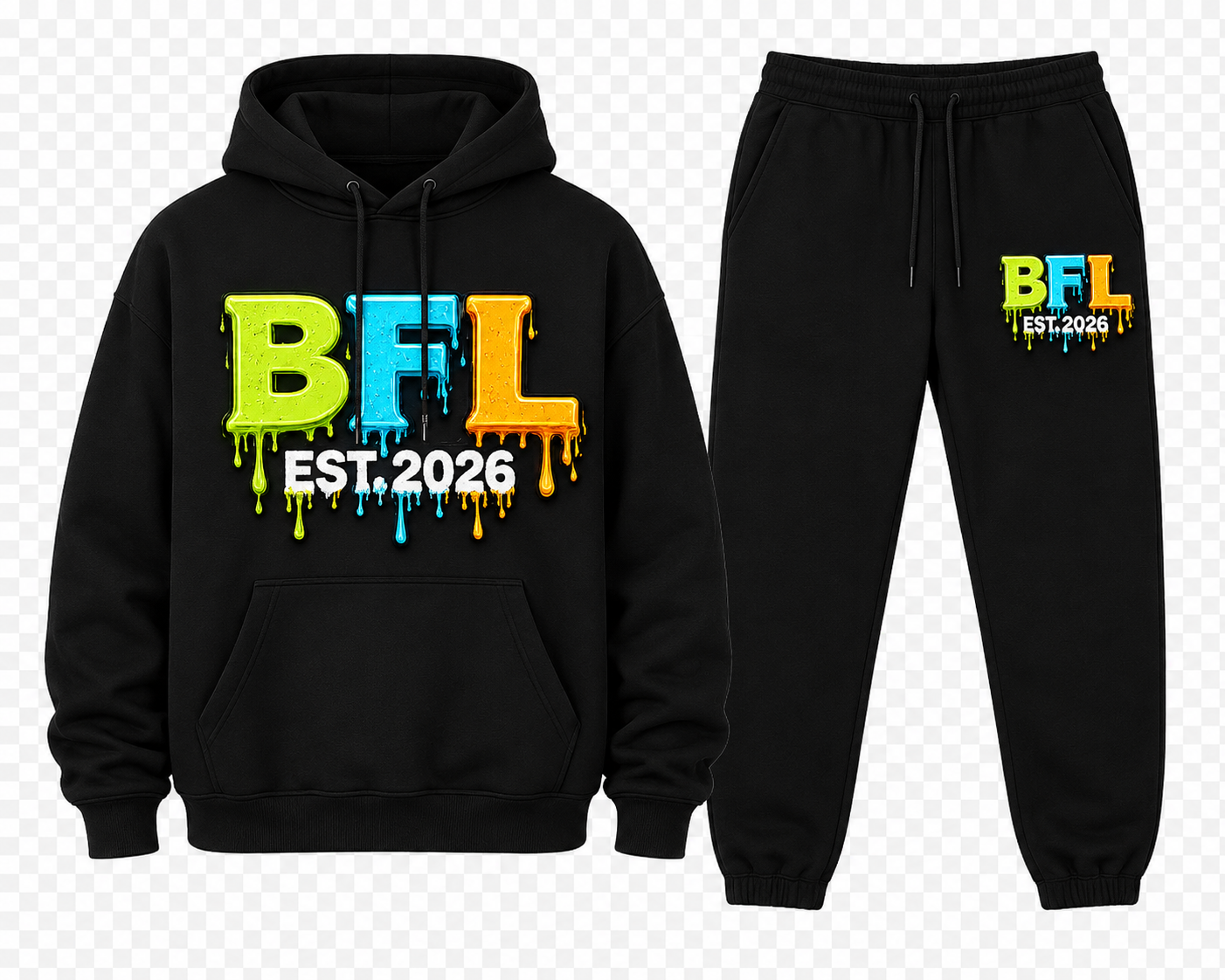 Custom 2 piece set hoodie and sweatpant