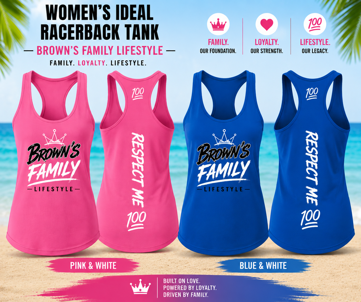 Women's ideal racerback tanks